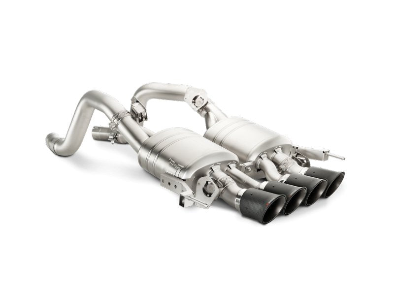 Akrapovic 14-19 Chevrolet Corvette Stingray (Excl Grand Sport) Slip-On Line (Titanium) w/Carbon Tips - Crew Original