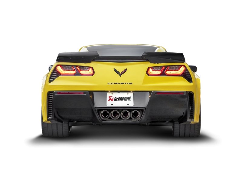 Akrapovic 14-19 Chevrolet Corvette Stingray (Excl Grand Sport) Slip-On Line (Titanium) w/Carbon Tips - Crew Original