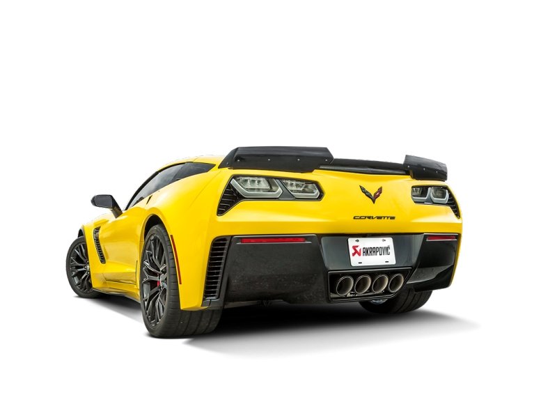 Akrapovic 14-19 Chevrolet Corvette Stingray (Excl Grand Sport) Slip-On Line (Titanium) w/Carbon Tips - Crew Original
