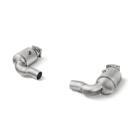 Akrapovic 16-17 Porsche 911 Turbo/Turbo S (991.2) Link Pipe Set w/ Cat (SS) - Crew Original