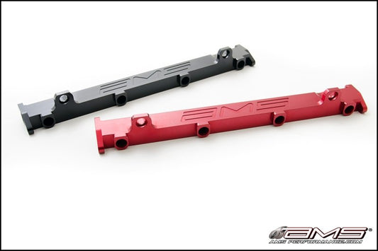 AMS Performance 03-07 Misubishi EVO VIII/IX CNC Machined Aluminum Fuel Rail - Black - Crew Original