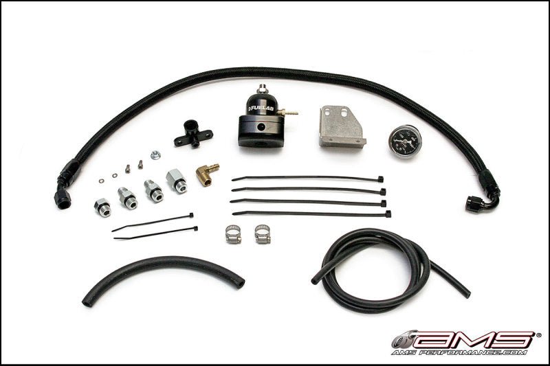 AMS Performance 08-15 Mitsubishi EVO X Fuel Pressure Regulator Kit - Black - Crew Original