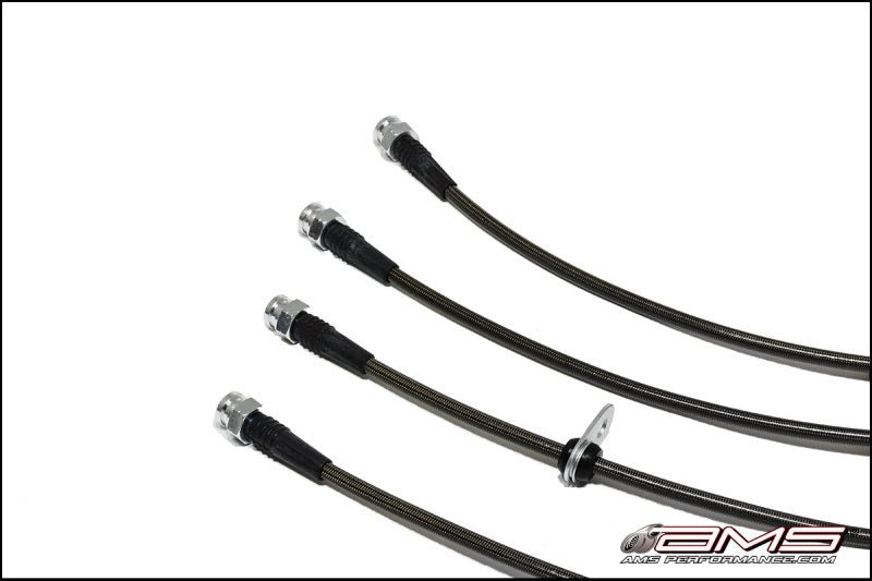 AMS Performance 08-15 Mitsubishi EVO X Stainless Steel Brake Lines (4 Lines) - Crew Original