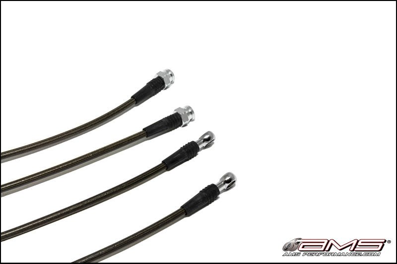 AMS Performance 08-15 Mitsubishi EVO X Stainless Steel Brake Lines (4 Lines) - Crew Original