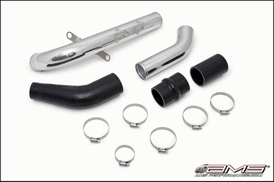 AMS Performance 08-15 Mitsubishi EVO X Upper I/C Pipe - Black Powder Coat - Crew Original