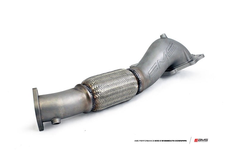 AMS Performance 08-15 Mitsubishi EVO X Widemouth Downpipe w/Turbo Outlet Pipe - Crew Original