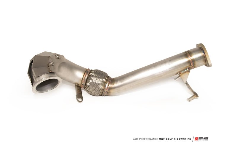 AMS Performance 2015+ VW Golf R MK7 Downpipe w/High Flow Catalytic Converter - Crew Original