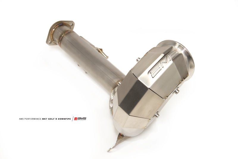 AMS Performance 2015+ VW Golf R MK7 Downpipe w/High Flow Catalytic Converter - Crew Original