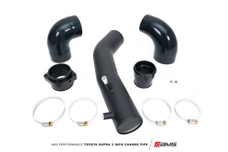 AMS Performance 2020+ Toyota Supra A90 Aluminum 3in Charge Pipe Kit - Crew Original