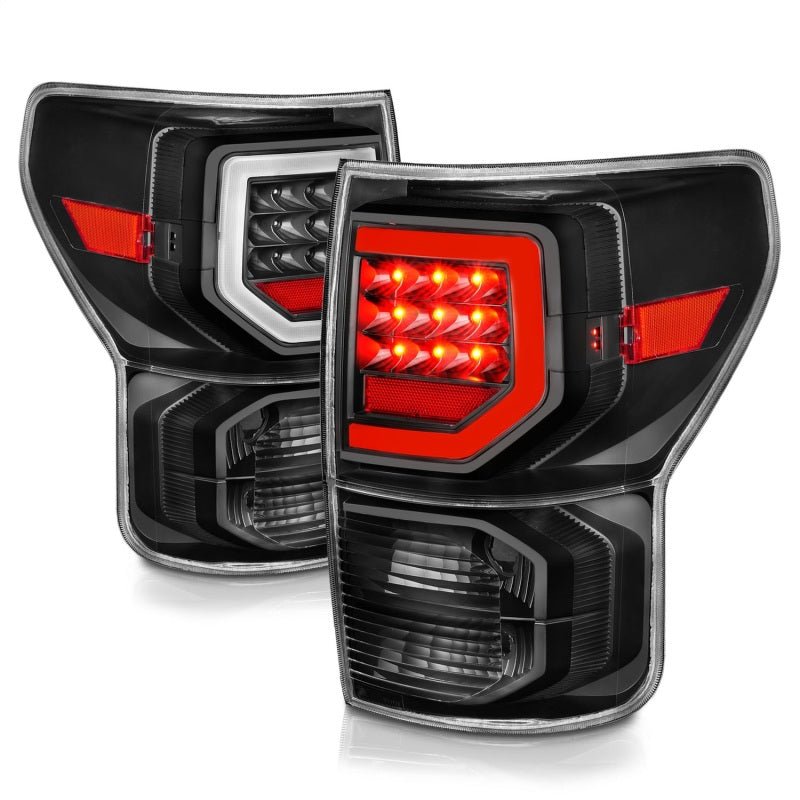 Anzo 07-11 Toyota Tundra Full LED Tailights Black Housing Clear Lens G2 (w/C Light Bars) - Crew Original