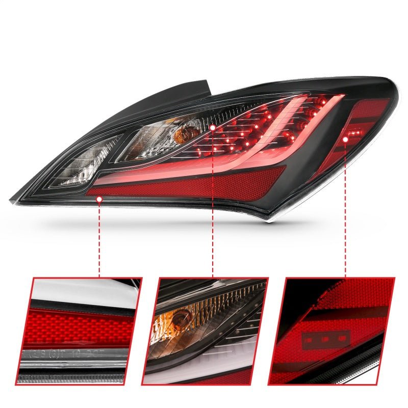 ANZO 10-13 Hyundai Genesis 2DR LED Taillights Smoke - Crew Original