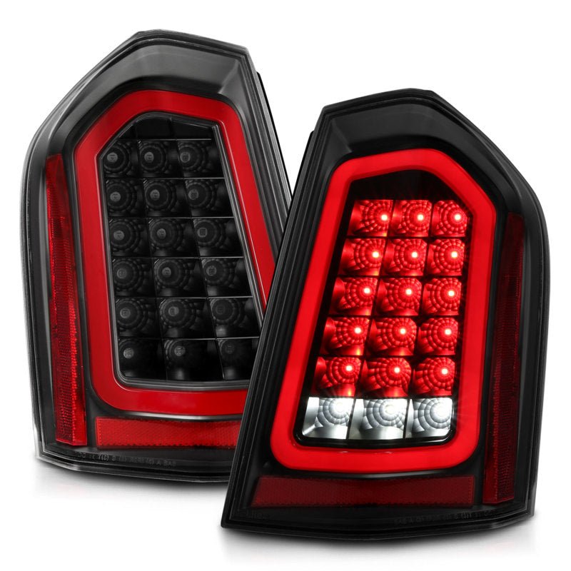 ANZO 11-14 Chrysler 300 LED Taillights Black w/ Sequential - Crew Original