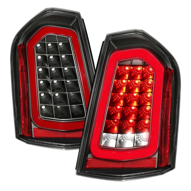 ANZO 11-14 Chrysler 300 LED Taillights Black w/ Sequential - Crew Original