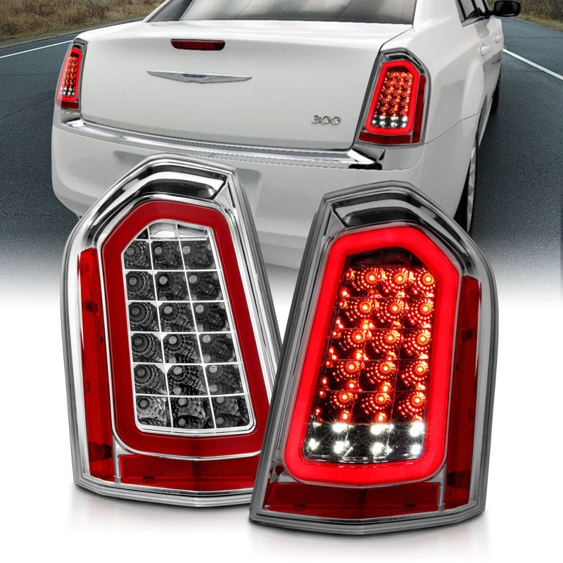 ANZO 11-14 Chrysler 300 LED Taillights Chrome w/ Sequential - Crew Original