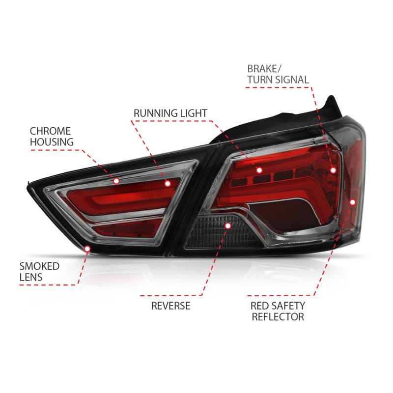 ANZO 14-18 Chevrolet Impala LED Taillights Smoke - Crew Original