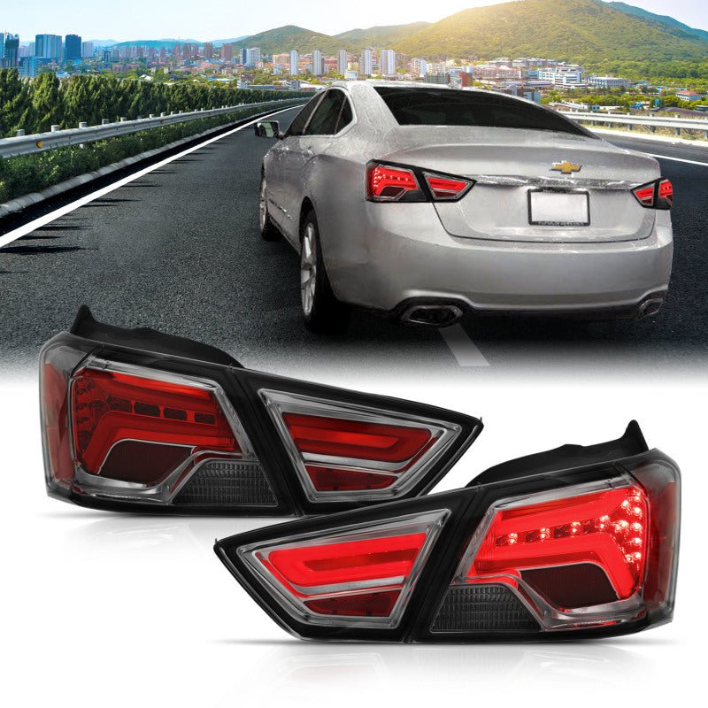 ANZO 14-18 Chevrolet Impala LED Taillights Smoke - Crew Original