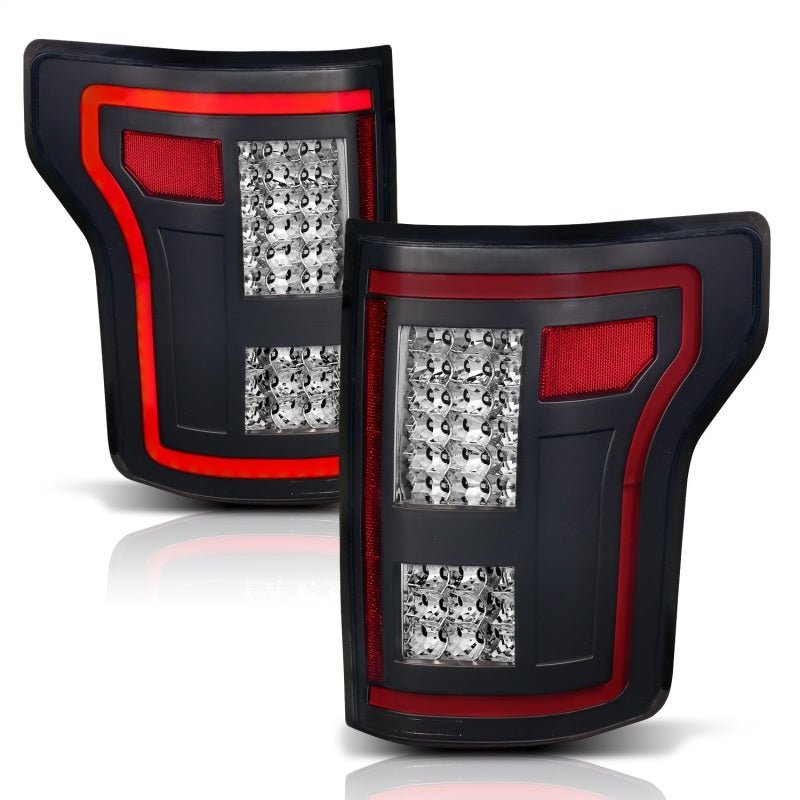 ANZO 15-17 Ford F-150 LED Taillights Black w/ Sequential - Crew Original