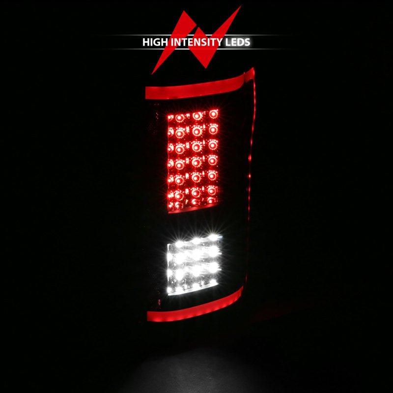 ANZO 15-17 Ford F-150 LED Taillights - Smoke - Crew Original