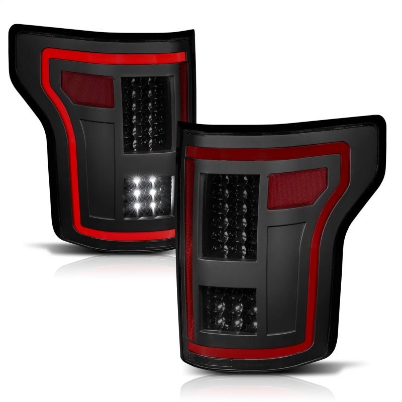 ANZO 15-17 Ford F-150 LED Taillights - Smoke - Crew Original