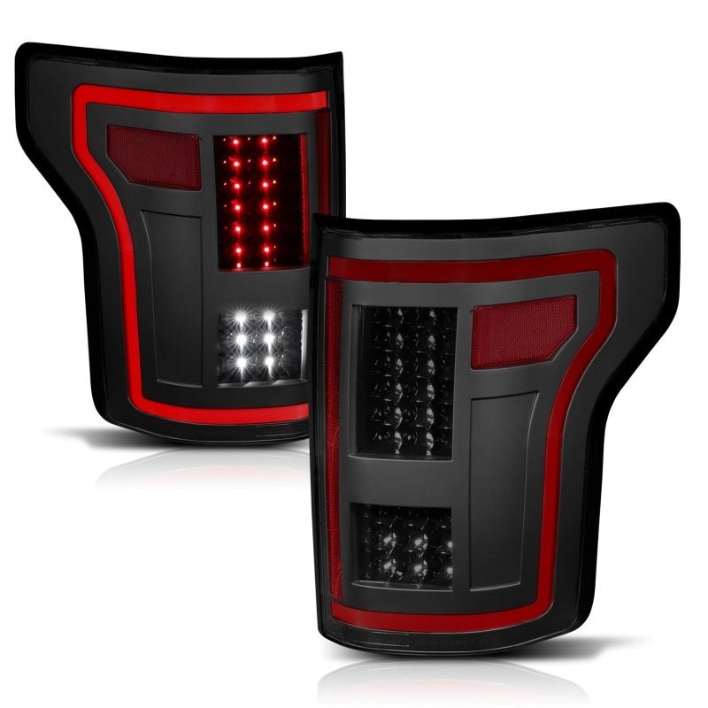 ANZO 15-17 Ford F-150 LED Taillights - Smoke - Crew Original