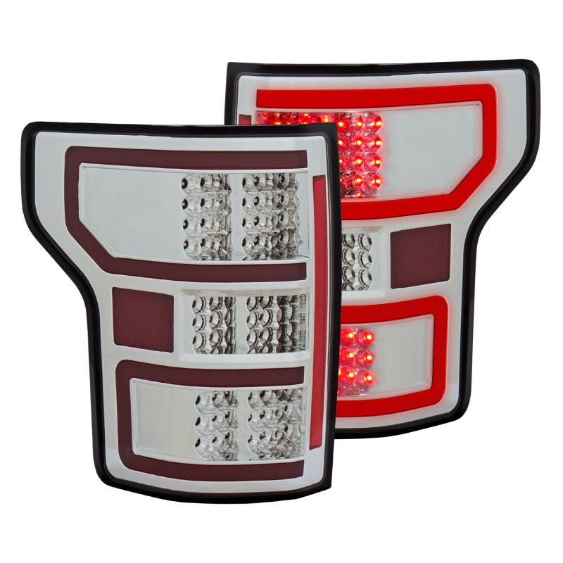 ANZO 18-19 Ford F-150 LED Taillights Chrome - Crew Original