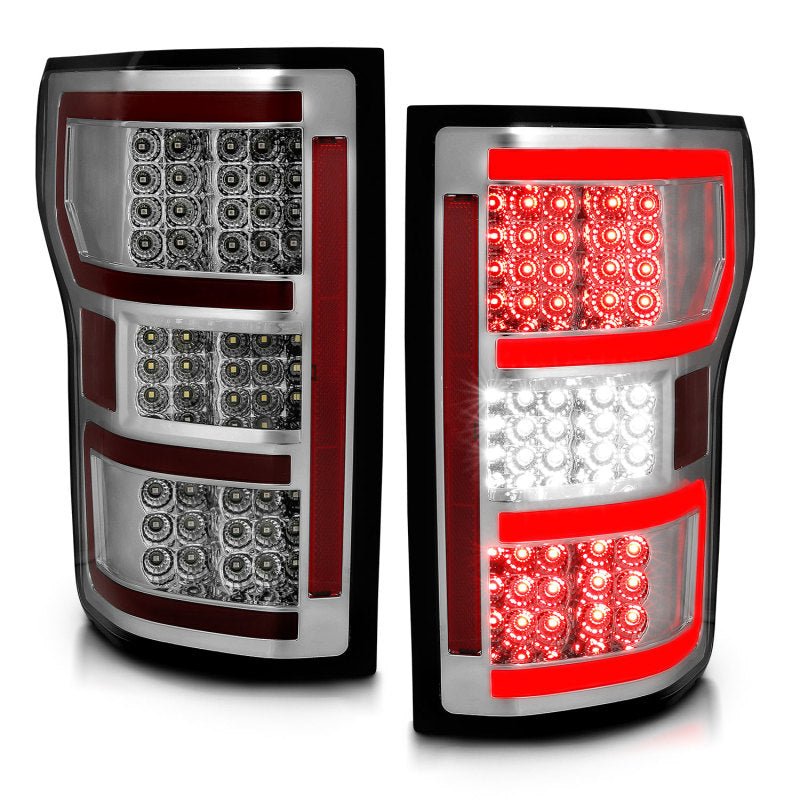 ANZO 18-19 Ford F-150 LED Taillights Chrome - Crew Original