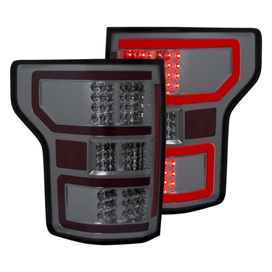 ANZO 18-19 Ford F-150 LED Taillights Smoke - Crew Original