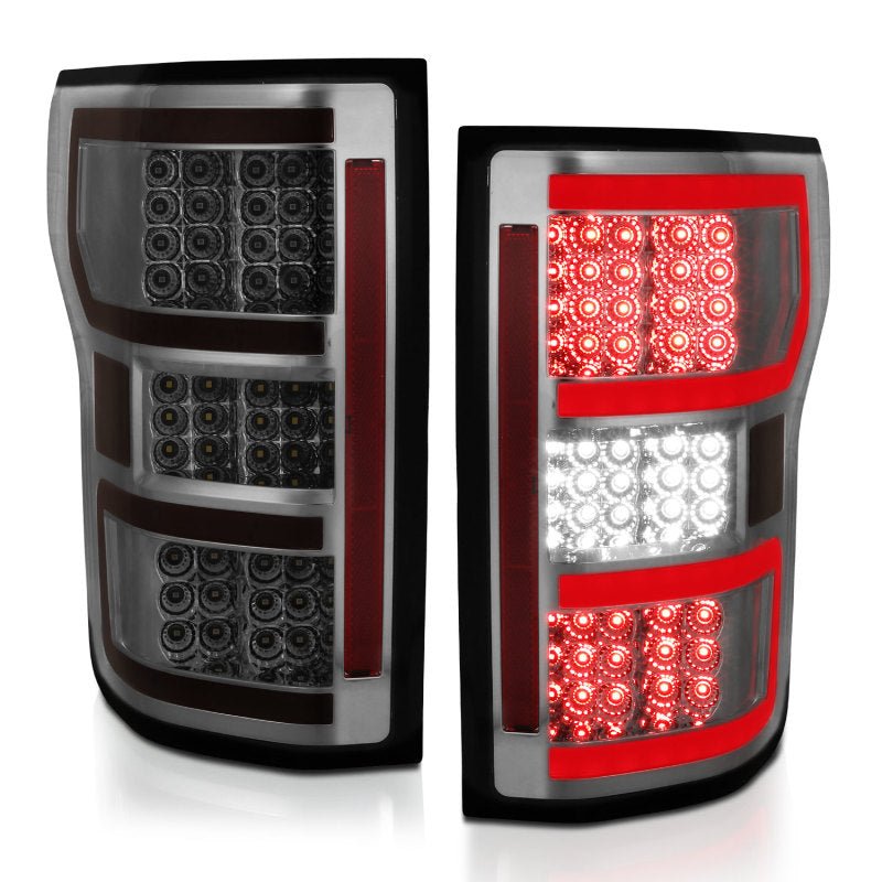 ANZO 18-19 Ford F-150 LED Taillights Smoke - Crew Original