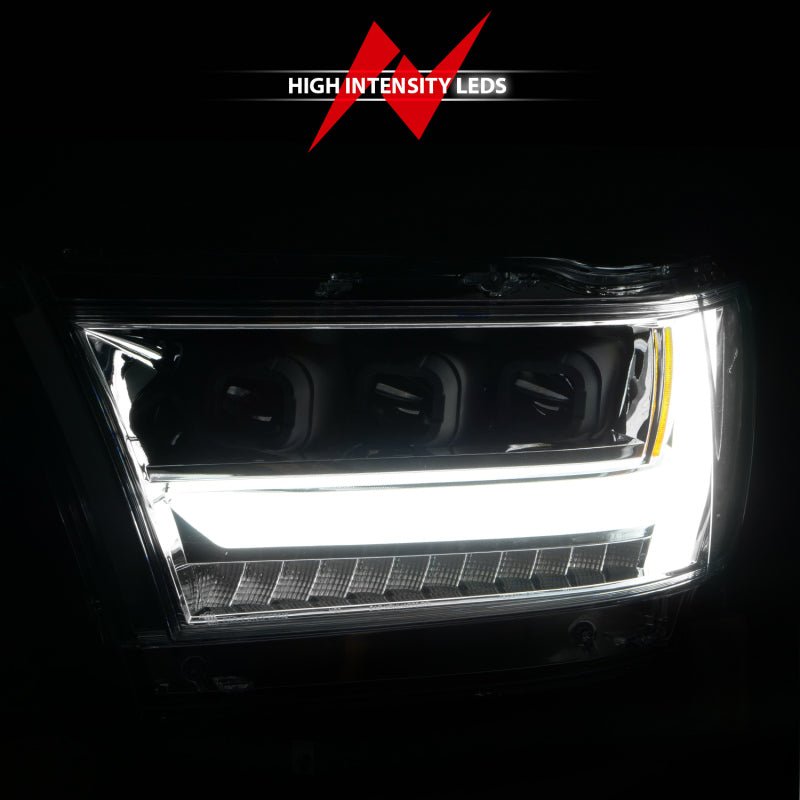 ANZO 19-20 Dodge Ram 1500 Tradesman LED Projector Headlights Plank Style w/Sequential Black (Driver) - Crew Original