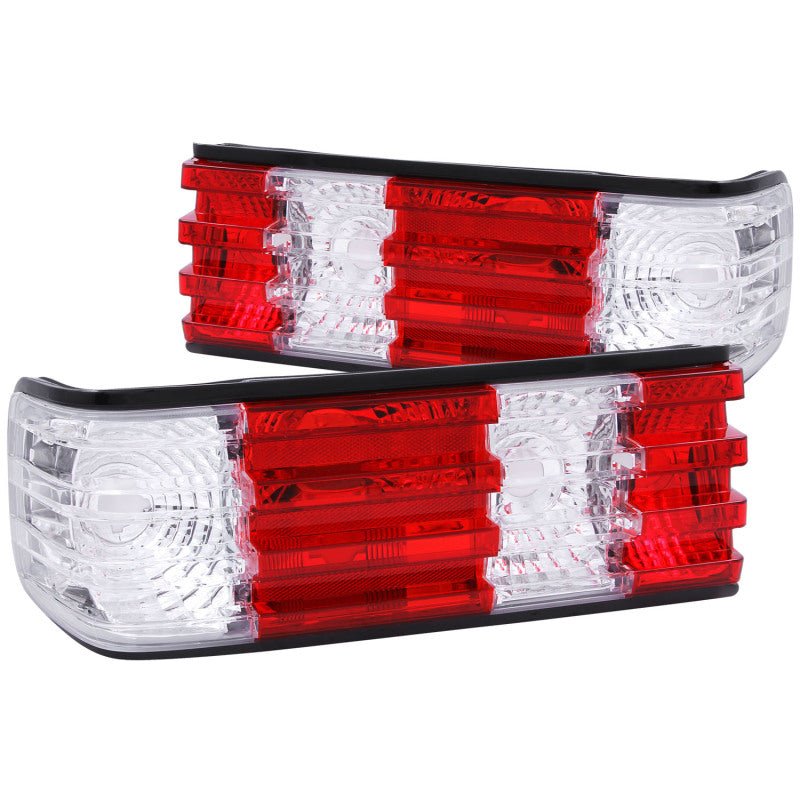 ANZO 1986-1991 Mercedes Benz S Class W126 Taillights Red/Clear - Crew Original