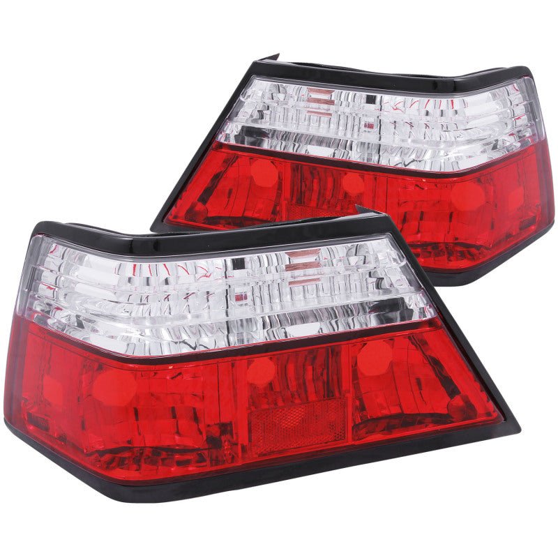 ANZO 1986-1995 Mercedes Benz E Class W124 Taillights Red/Clear - Crew Original