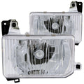 ANZO 1988-1989 Nissan Hardbody Crystal Headlights Chrome - Crew Original