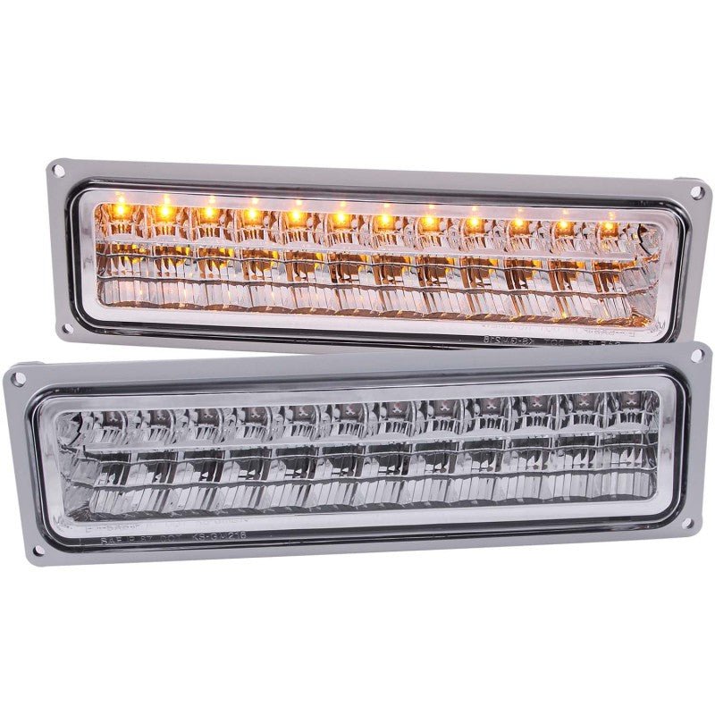 ANZO 1988-1998 Chevrolet C1500 LED Parking Lights Chrome - Crew Original