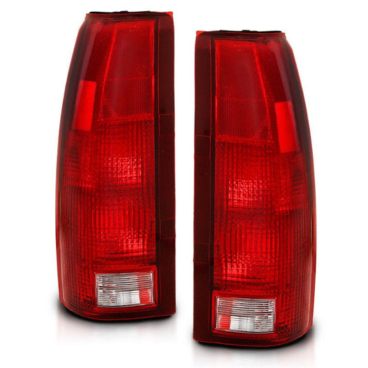 ANZO 1988-1999 Chevy C1500 Taillight Red/Clear Lens (OE Replacement) - Crew Original