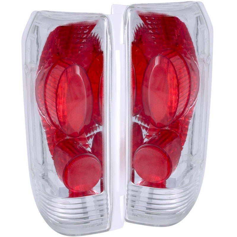 ANZO 1989-1996 Ford F-150 Taillights Chrome - Crew Original