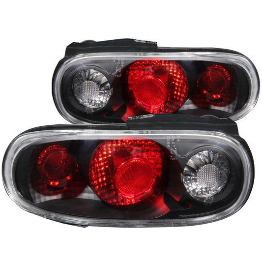 ANZO 1990-1997 Mazda Miata Taillights Black - Crew Original