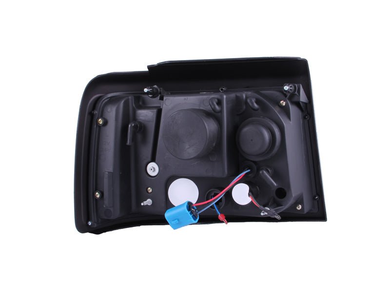 ANZO 1992-1996 Ford F-150 Projector Headlights w/ Halo Chrome w/ Side Markers and Parking Lights - Crew Original
