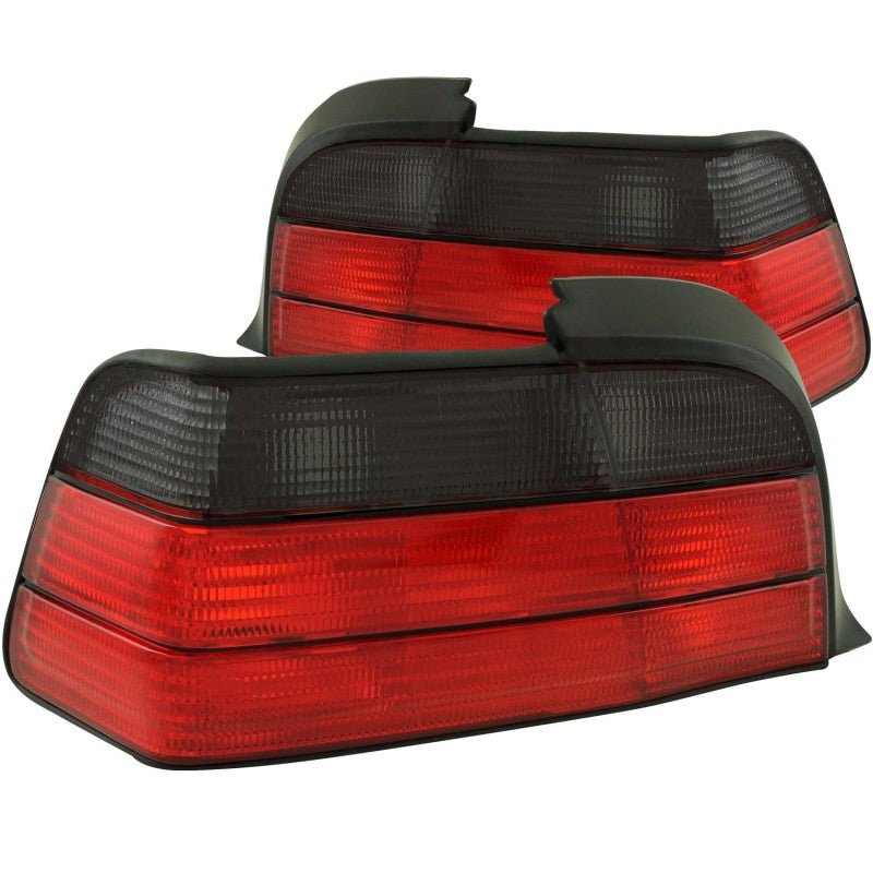 ANZO 1992-1998 BMW 3 Series E36 Coupe/Convertable Taillights Red/Smoke - Crew Original