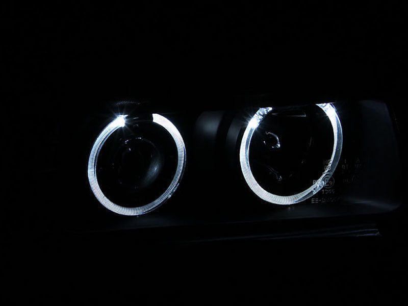 ANZO 1992-1998 BMW 3 Series E36 Projector Headlights w/ Halo Black (CCFL) G2 - Crew Original