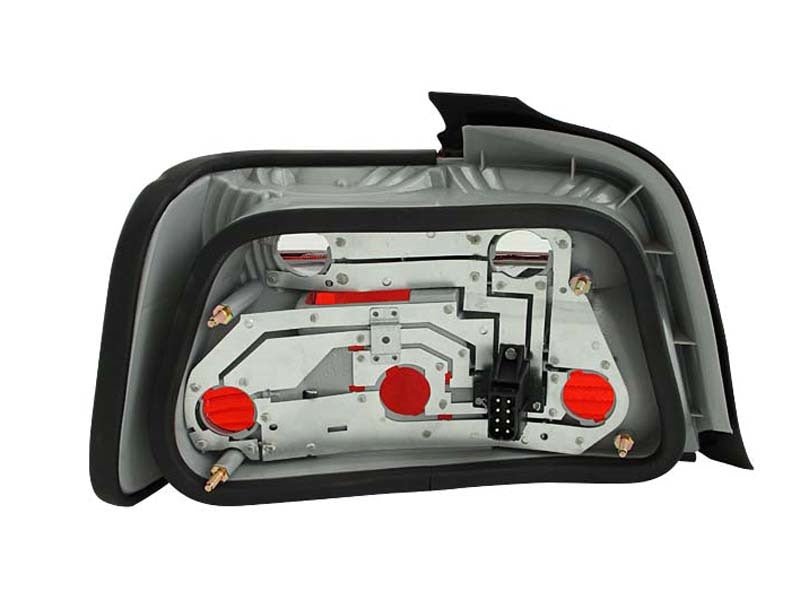 ANZO 1992-1998 BMW 3 Series E36 Sedan Taillights Red/Clear - Crew Original