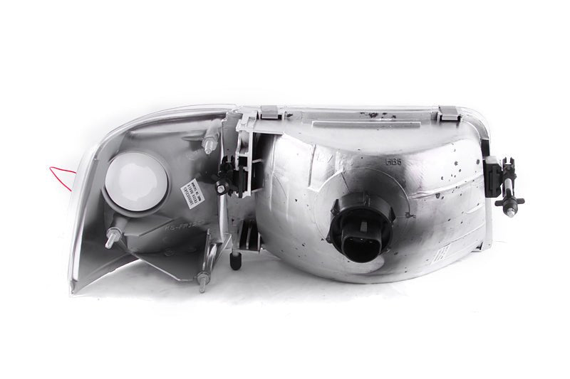 ANZO 1993-1997 Ford Ranger Crystal Headlights Chrome w/ Corner Lights 2pc - Crew Original