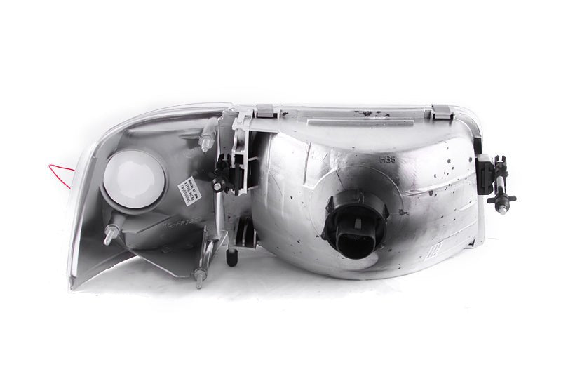 ANZO 1993-1997 Ford Ranger Crystal Headlights Chrome w/ Corner Lights 2pc - Crew Original