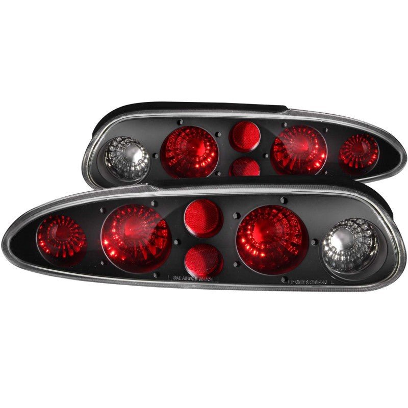 ANZO 1993-2002 Chevrolet Camaro Taillights Black - Crew Original