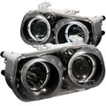 ANZO 1994-1997 Acura Integra Projector Headlights w/ Halo Black - Crew Original