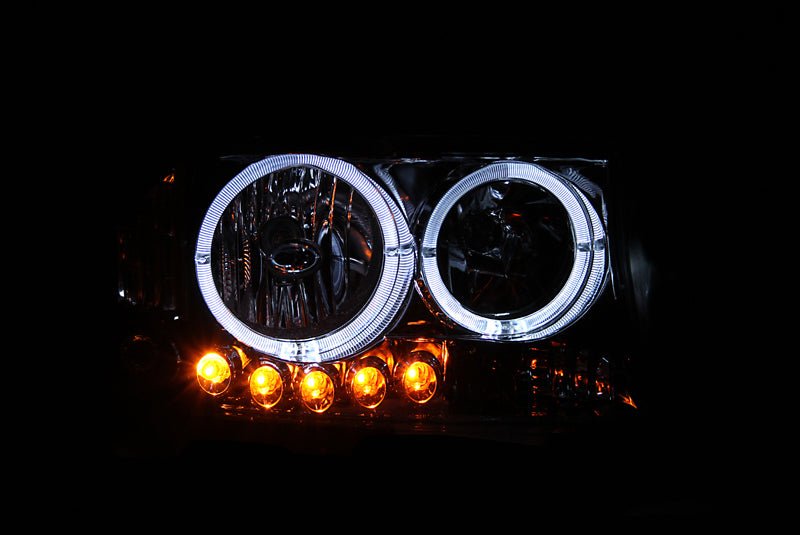 ANZO 1994-2001 Dodge Ram Crystal Headlights Black - Crew Original