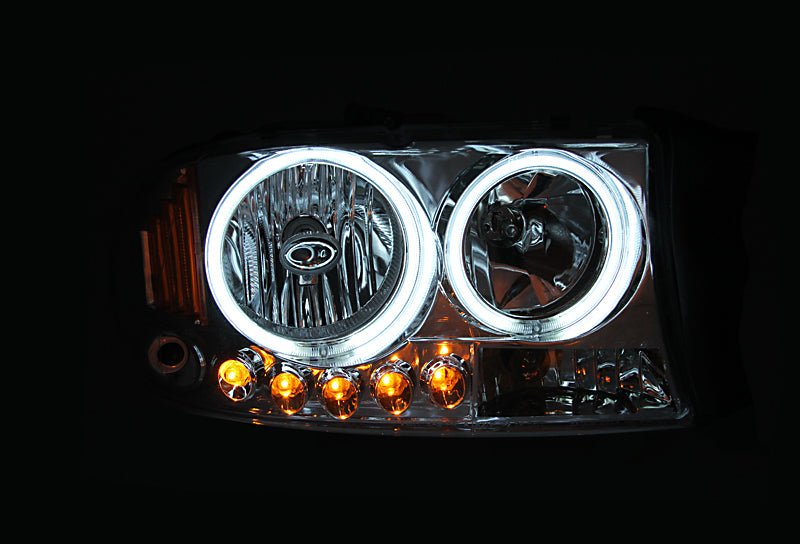 ANZO 1994-2001 Dodge Ram Crystal Headlights Black - Crew Original