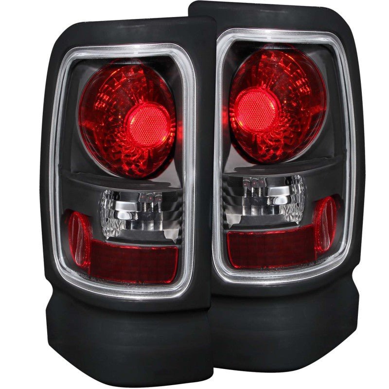 ANZO 1994-2001 Dodge Ram Taillights Black - Crew Original