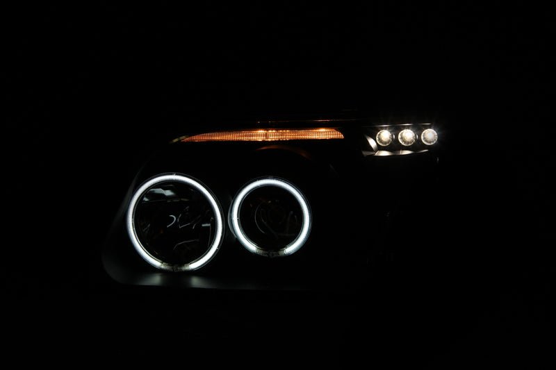 ANZO 1995-2001 Ford Explorer Projector Headlights w/ Halo Black 1 pc - Crew Original
