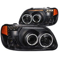 ANZO 1995-2001 Ford Explorer Projector Headlights w/ Halo Black 1 pc - Crew Original