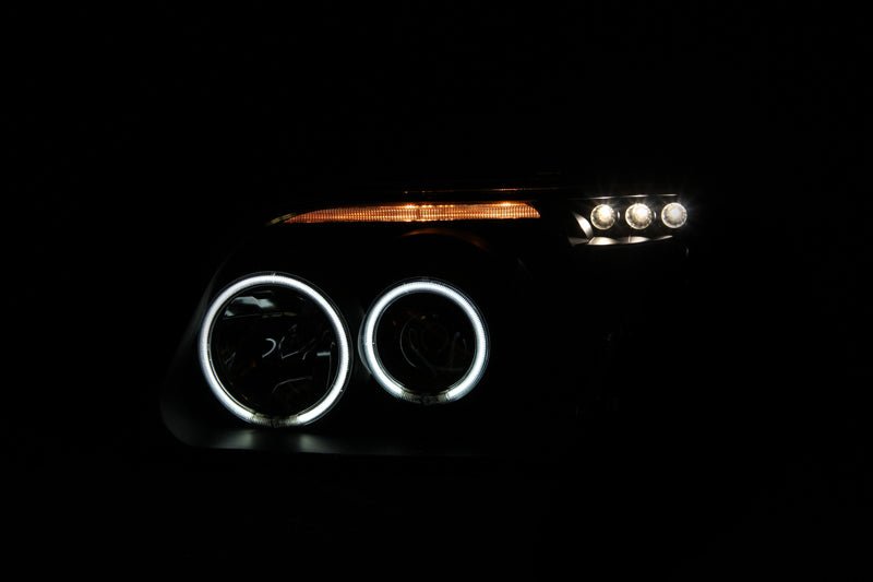 ANZO 1995-2001 Ford Explorer Projector Headlights w/ Halo Black 1 pc - Crew Original